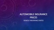 Automobile insurance Prices
