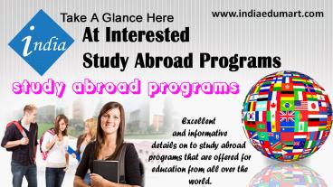 PPT – Study Abroad Programs PowerPoint presentation | free to download ...