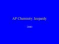AP Chemistry Jeopardy PowerPoint PPT Presentation