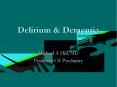 Delirium PowerPoint PPT Presentation