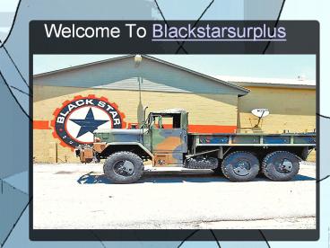Presentation of Black Star Surplus