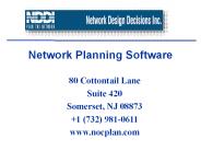 Network Design Optimisation Architecture