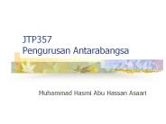 JTP357 Pengurusan Antarabangsa