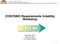 COSYSMO Requirements Volatility Workshop PowerPoint PPT Presentation