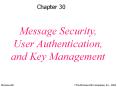 Message Security, User Authentication, and Key Management PowerPoint PPT Presentation