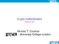 Crypto Authentication Passwords PowerPoint PPT Presentation