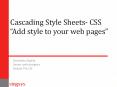 Beginners CSS Tutorial For Web Designers PowerPoint PPT Presentation