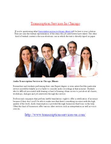 Transcription services in Chicago, Illinois