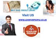 Get Bad Credit Loans for People