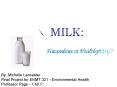 RAW MILK: PowerPoint PPT Presentation