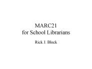 MARC21 for School Librarians