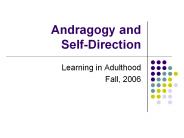 Andragogy and Self-Direction