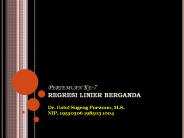 Pertemuan Ke-7 REGRESI LINIER BERGANDA
