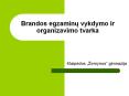 Brandos egzaminu vykdymo ir organizavimo tvarka PowerPoint PPT Presentation