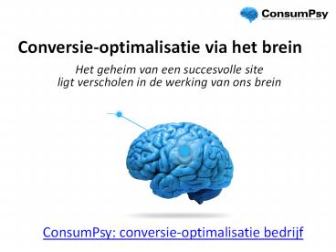 ConsumPsy - conversie-optimalisatie bedrijf
