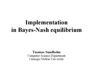 Implementation in Bayes-Nash equilibrium