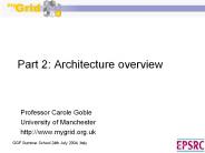 Part 2: Architecture overview