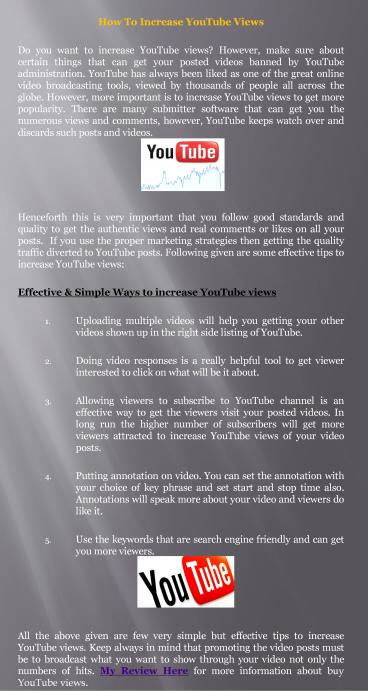 How To Increase YouTube Views