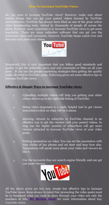 How To Increase YouTube Views