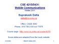 CSE 4215/5431: Mobile Communications Winter 2011 PowerPoint PPT Presentation