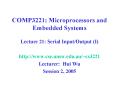 COMP3221: Microprocessors and Embedded Systems PowerPoint PPT Presentation