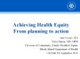 Achieving Health Equity From planning to action PowerPoint PPT Presentation