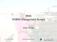 PDO NORM Management System PowerPoint PPT Presentation