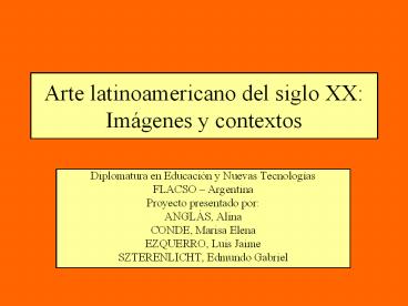 Arte latinoamericano del siglo XX: Im