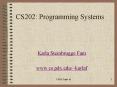 CS202: Programming Systems PowerPoint PPT Presentation