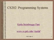 CS202: Programming Systems