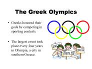 The Greek Olympics