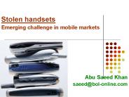 Stolen handsets