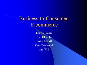 Business-to-Consumer E-commerce