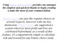 Reliable binary option signals