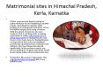 matrimonial sites in Himachal pradesh, Karnatka, Kerla PowerPoint PPT Presentation
