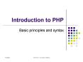 Introduction to PHP PowerPoint PPT Presentation