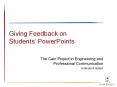 Giving Feedback on Students PowerPoint PPT Presentation