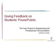Giving Feedback on Students