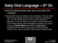 Daily Oral Language  PowerPoint PPT Presentation