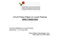 UCLG Policy Paper on Local Finance DISCUSSIONS PowerPoint PPT Presentation