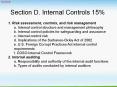 Section D. Internal Controls 15% PowerPoint PPT Presentation
