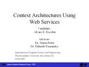 Context Architectures Using Web Services