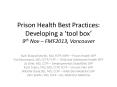 Prison Health Best Practices: Developing a  PowerPoint PPT Presentation