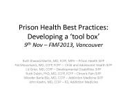 Prison Health Best Practices: Developing a 