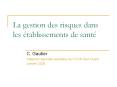 La gestion des risques dans les  PowerPoint PPT Presentation