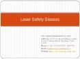 Laser Safety Glasses PowerPoint PPT Presentation