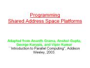 Programming Shared Address Space Platforms
