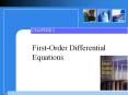 First-Order Differential Equations PowerPoint PPT Presentation