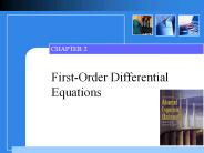 First-Order Differential Equations