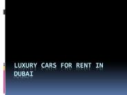 Luxury Cars on Rent Dubai